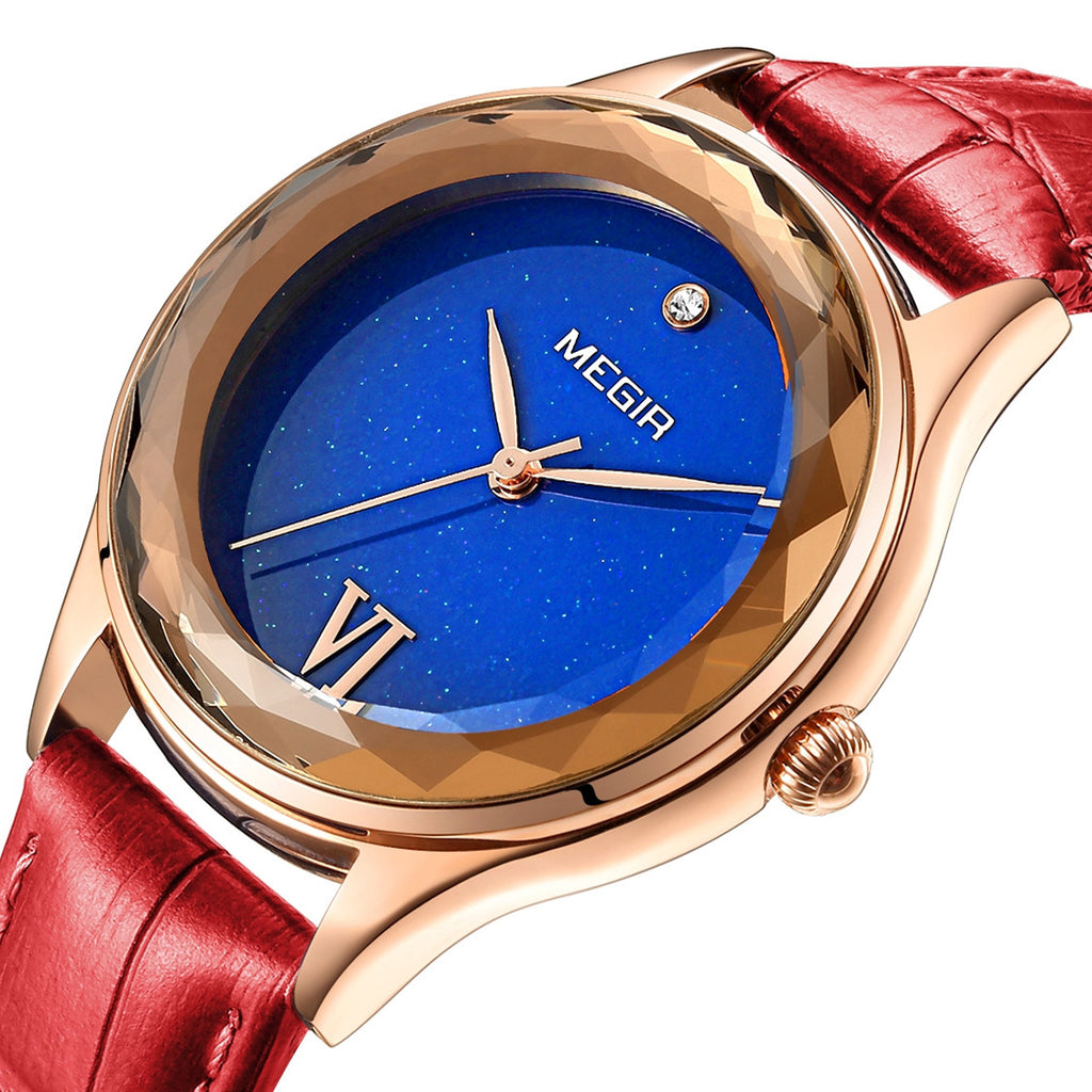 MEGIR Fashion Watch for Women Luxury Leather Casual Simple Quartz Wristwatch Waterproof Ladies Dress Clock Relogio Feminino 4208